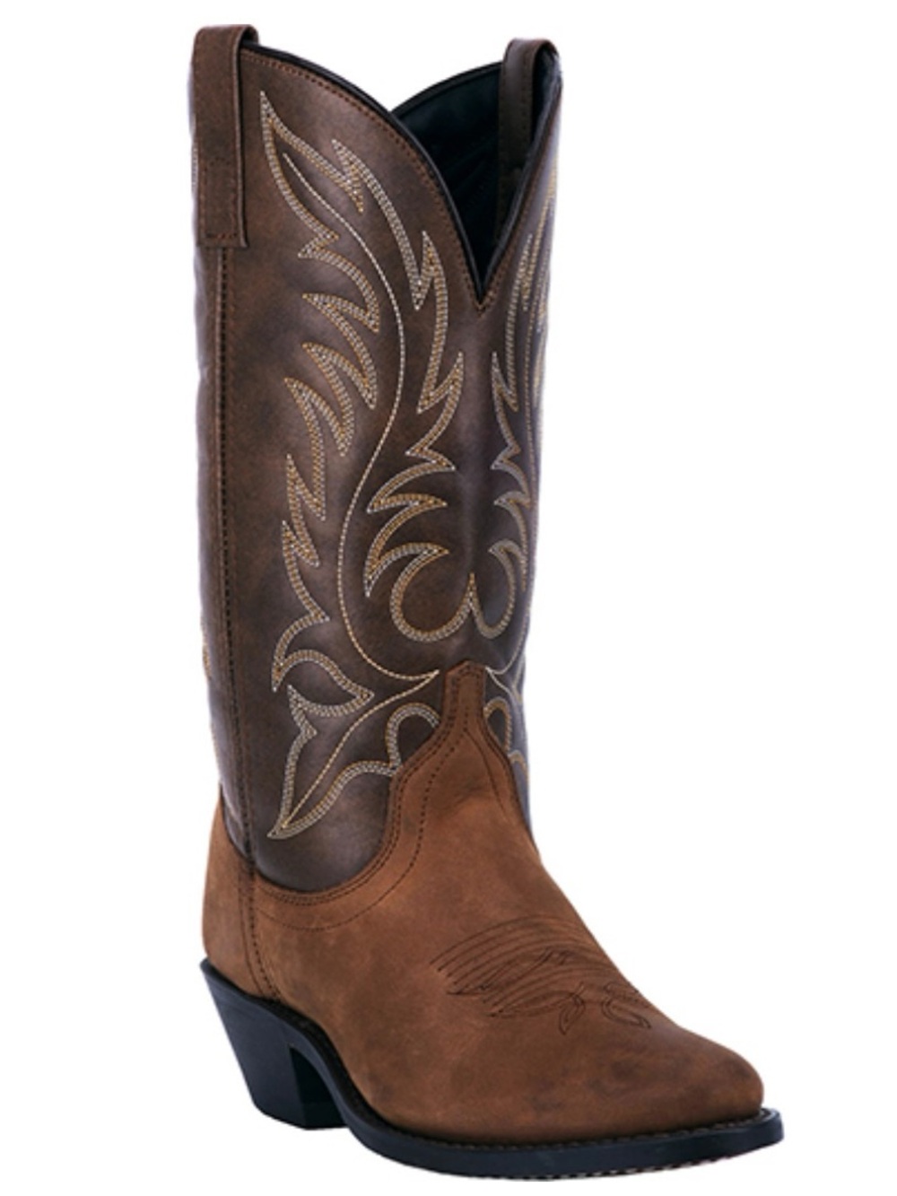 Brown Western Leather Cowboy Boots - Picture 3 of 9